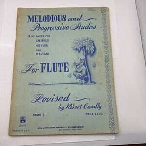 Melodious and Progressive Studies for Flute, Book 1, Robert Cavally - GOOD